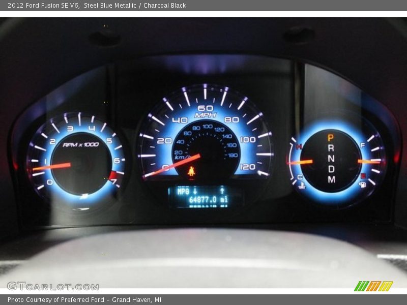Steel Blue Metallic / Charcoal Black 2012 Ford Fusion SE V6