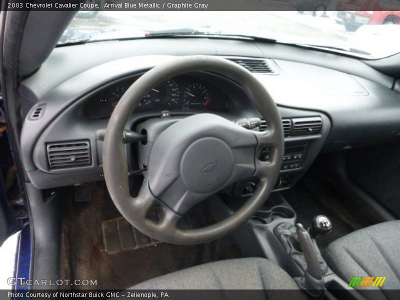 Arrival Blue Metallic / Graphite Gray 2003 Chevrolet Cavalier Coupe