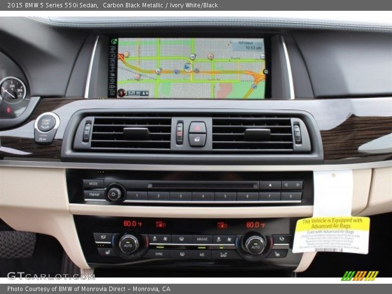 Carbon Black Metallic / Ivory White/Black 2015 BMW 5 Series 550i Sedan