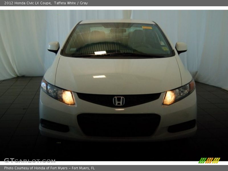 Taffeta White / Gray 2012 Honda Civic LX Coupe