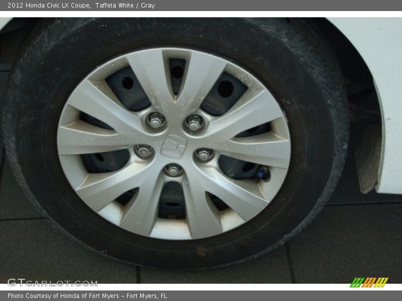 Taffeta White / Gray 2012 Honda Civic LX Coupe