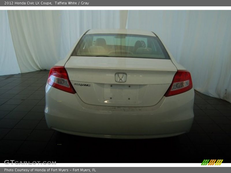 Taffeta White / Gray 2012 Honda Civic LX Coupe