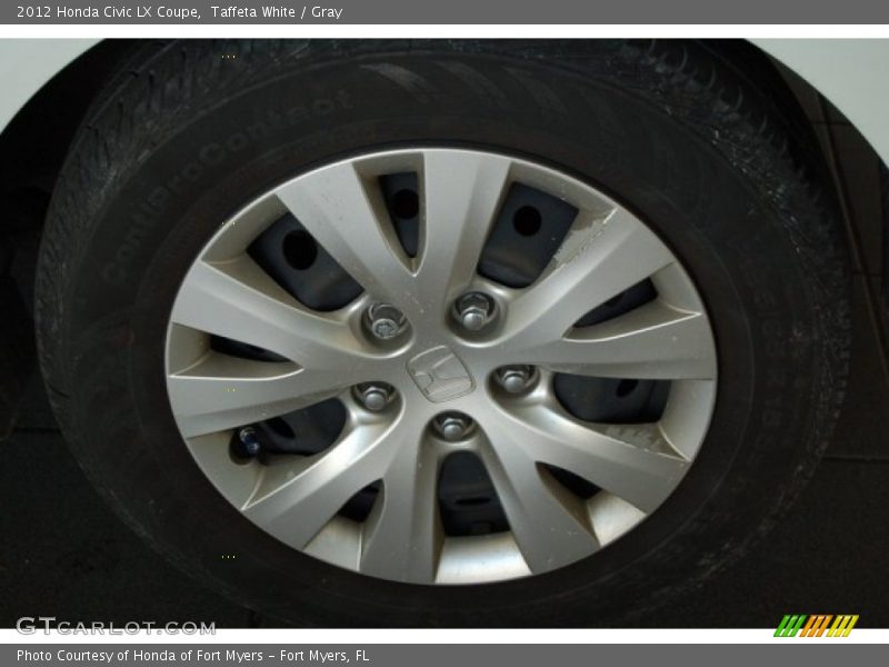 Taffeta White / Gray 2012 Honda Civic LX Coupe