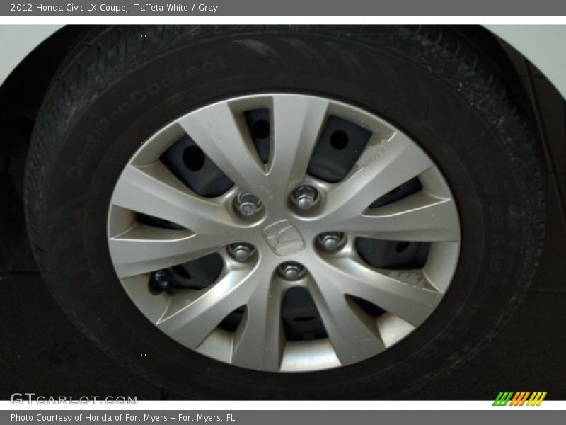 Taffeta White / Gray 2012 Honda Civic LX Coupe
