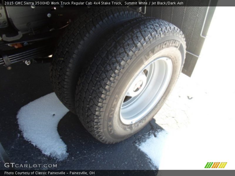 Summit White / Jet Black/Dark Ash 2015 GMC Sierra 3500HD Work Truck Regular Cab 4x4 Stake Truck