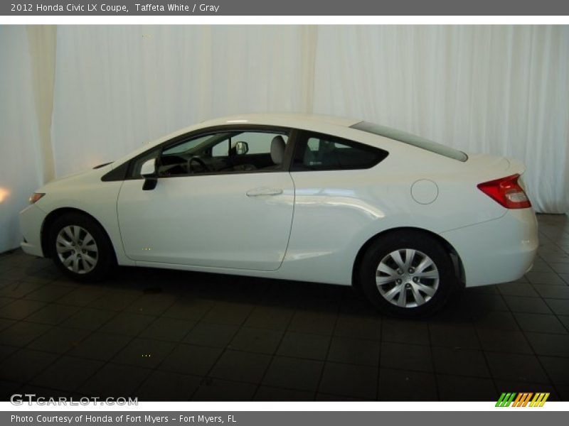 Taffeta White / Gray 2012 Honda Civic LX Coupe