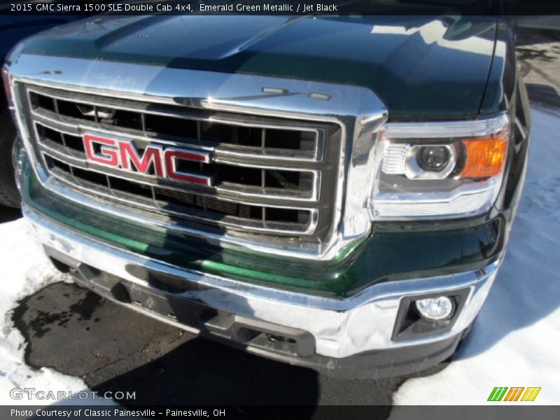 Emerald Green Metallic / Jet Black 2015 GMC Sierra 1500 SLE Double Cab 4x4