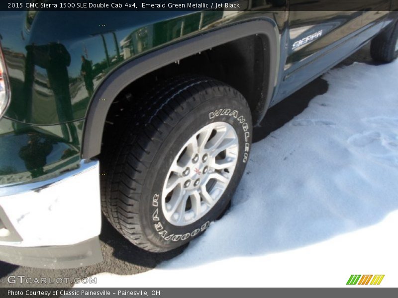 Emerald Green Metallic / Jet Black 2015 GMC Sierra 1500 SLE Double Cab 4x4
