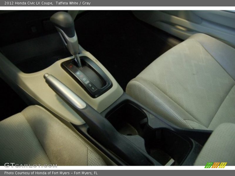 Taffeta White / Gray 2012 Honda Civic LX Coupe