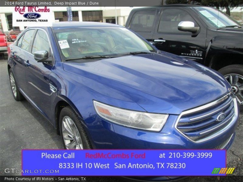 Deep Impact Blue / Dune 2014 Ford Taurus Limited
