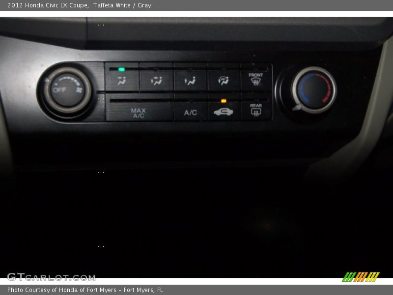 Taffeta White / Gray 2012 Honda Civic LX Coupe