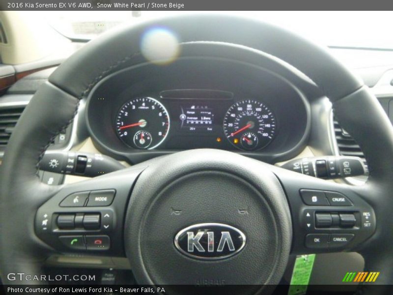Controls of 2016 Sorento EX V6 AWD