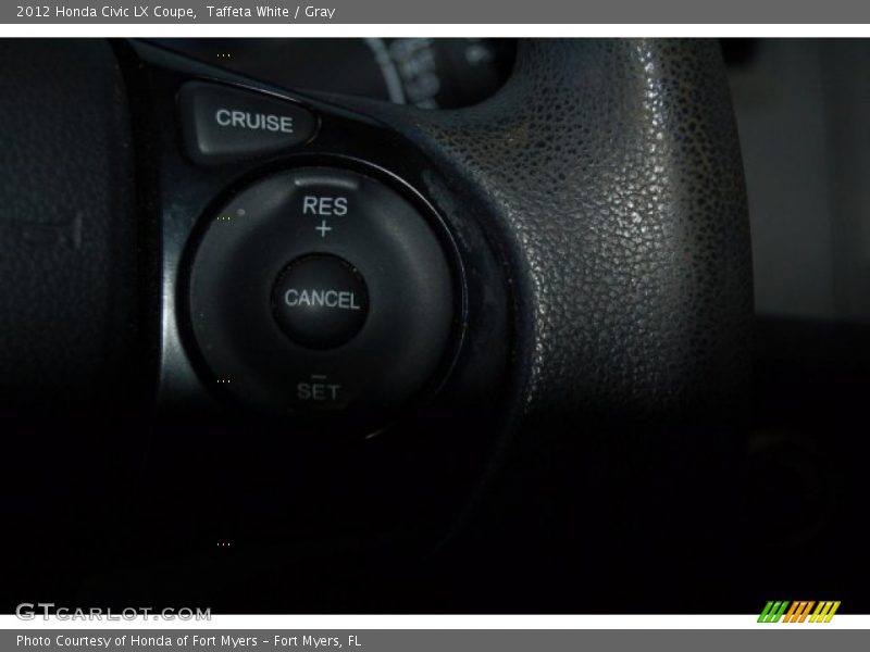 Taffeta White / Gray 2012 Honda Civic LX Coupe
