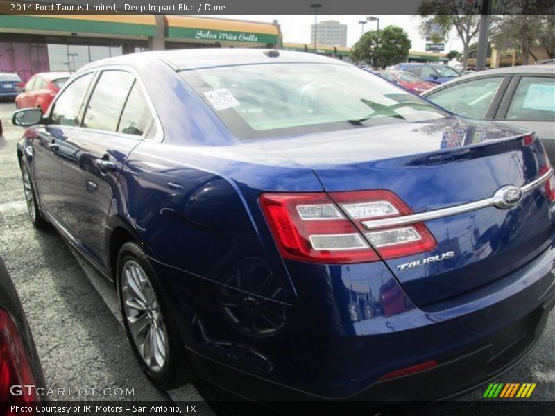 Deep Impact Blue / Dune 2014 Ford Taurus Limited