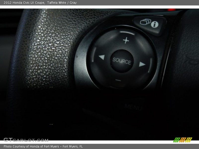 Taffeta White / Gray 2012 Honda Civic LX Coupe
