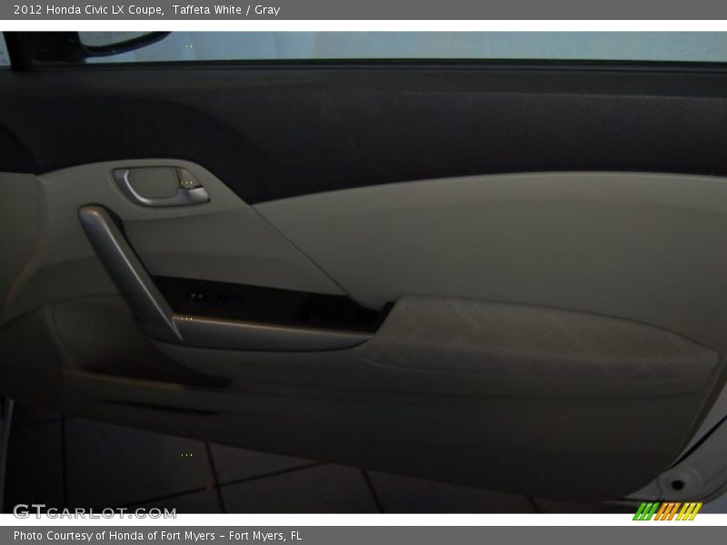 Taffeta White / Gray 2012 Honda Civic LX Coupe