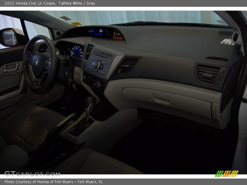 Taffeta White / Gray 2012 Honda Civic LX Coupe