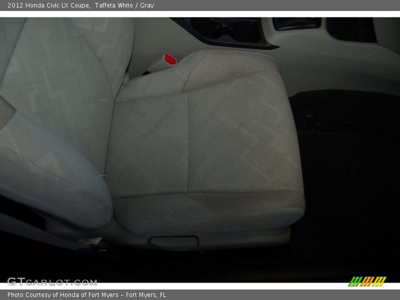 Taffeta White / Gray 2012 Honda Civic LX Coupe