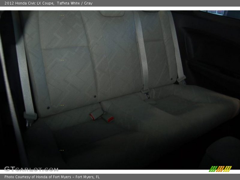 Taffeta White / Gray 2012 Honda Civic LX Coupe