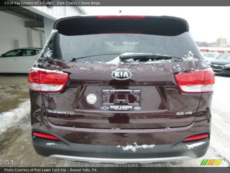 Dark Cherry / Stone Beige 2016 Kia Sorento EX V6 AWD