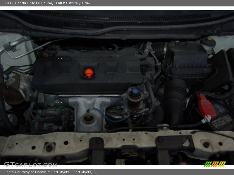 Taffeta White / Gray 2012 Honda Civic LX Coupe