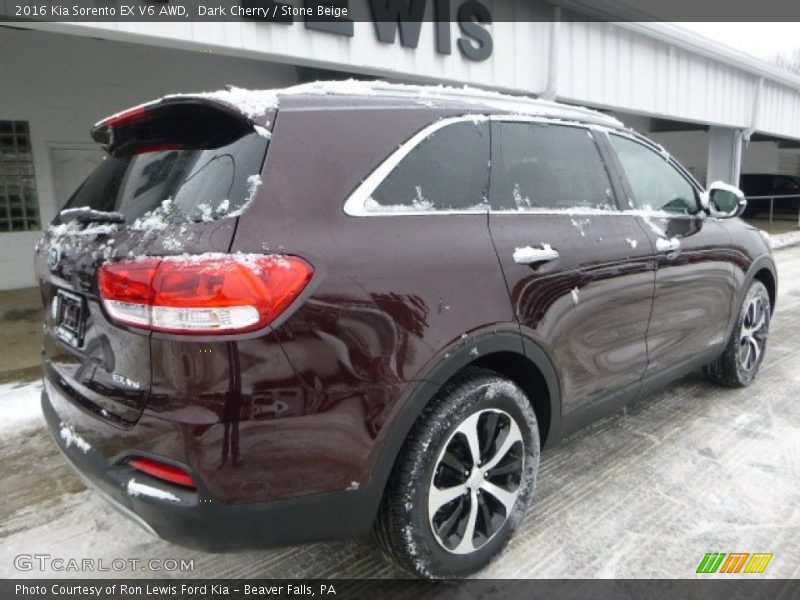 Dark Cherry / Stone Beige 2016 Kia Sorento EX V6 AWD