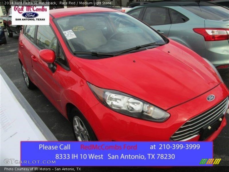 Race Red / Medium Light Stone 2014 Ford Fiesta SE Hatchback