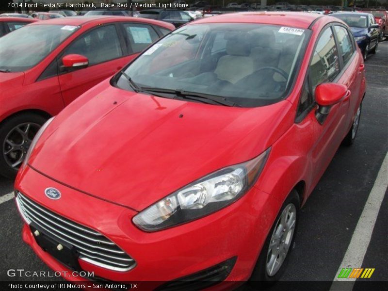 Race Red / Medium Light Stone 2014 Ford Fiesta SE Hatchback