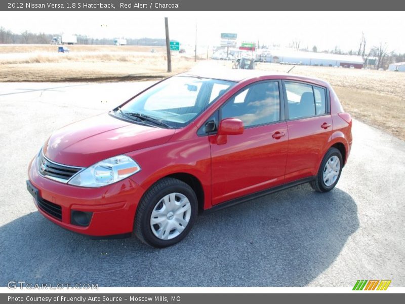Red Alert / Charcoal 2012 Nissan Versa 1.8 S Hatchback