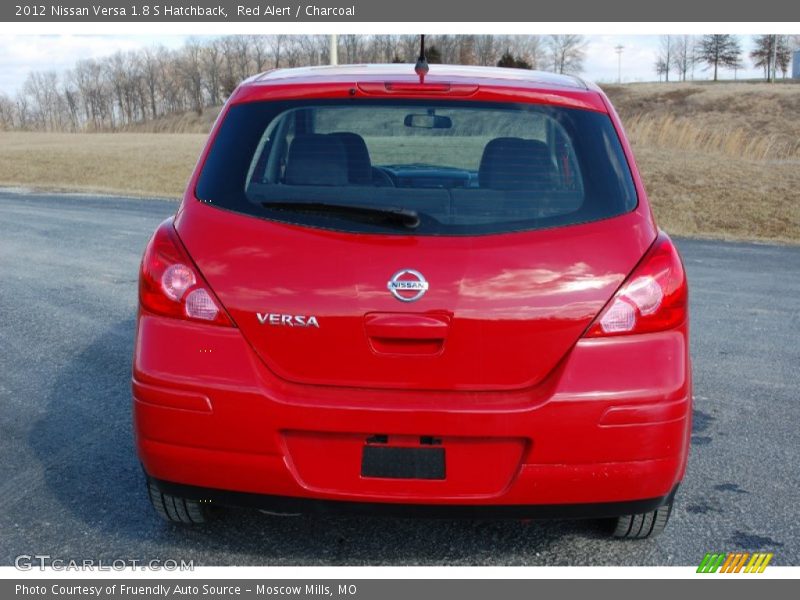 Red Alert / Charcoal 2012 Nissan Versa 1.8 S Hatchback