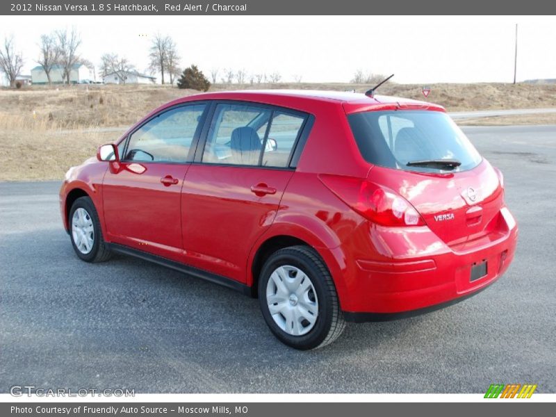 Red Alert / Charcoal 2012 Nissan Versa 1.8 S Hatchback