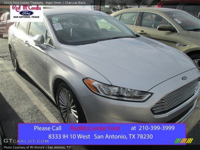 Ingot Silver / Charcoal Black 2014 Ford Fusion Titanium