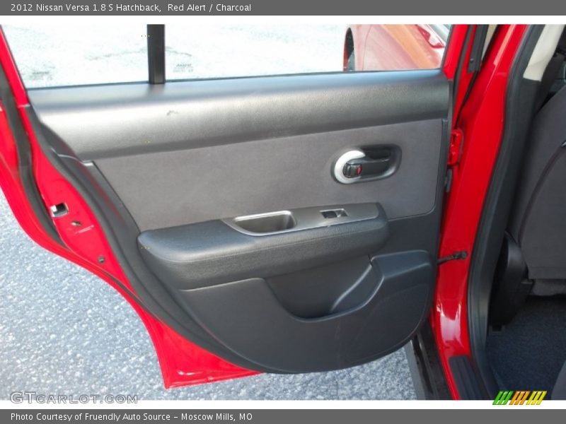 Red Alert / Charcoal 2012 Nissan Versa 1.8 S Hatchback