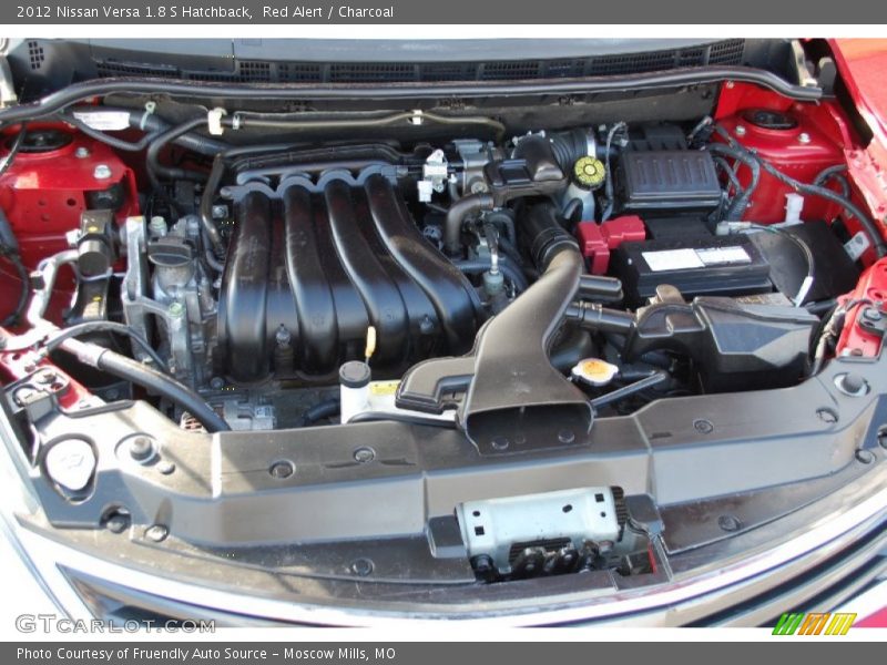 Red Alert / Charcoal 2012 Nissan Versa 1.8 S Hatchback