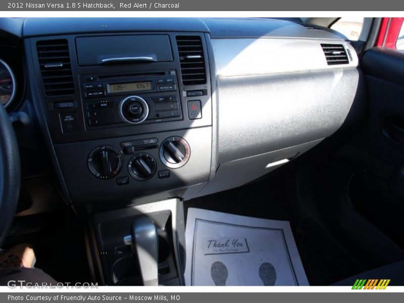 Red Alert / Charcoal 2012 Nissan Versa 1.8 S Hatchback
