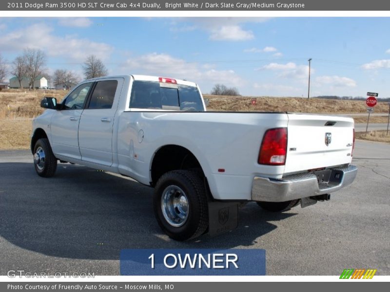 Bright White / Dark Slate Gray/Medium Graystone 2011 Dodge Ram 3500 HD SLT Crew Cab 4x4 Dually