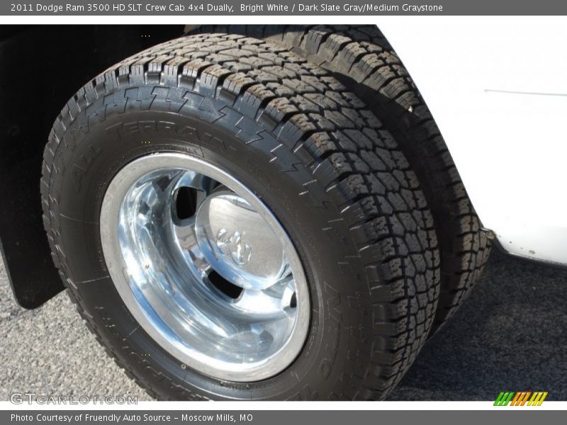 Bright White / Dark Slate Gray/Medium Graystone 2011 Dodge Ram 3500 HD SLT Crew Cab 4x4 Dually