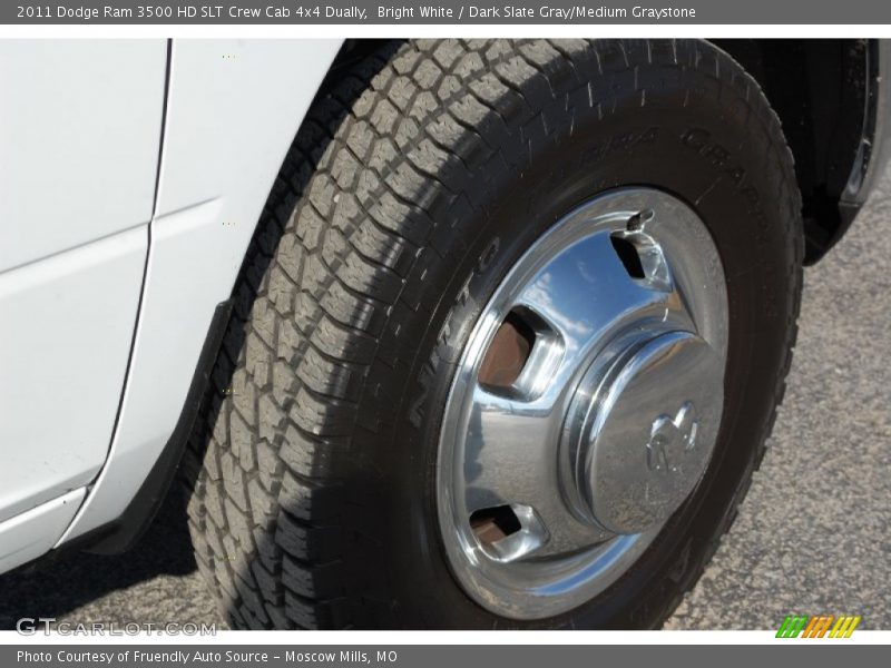 Bright White / Dark Slate Gray/Medium Graystone 2011 Dodge Ram 3500 HD SLT Crew Cab 4x4 Dually