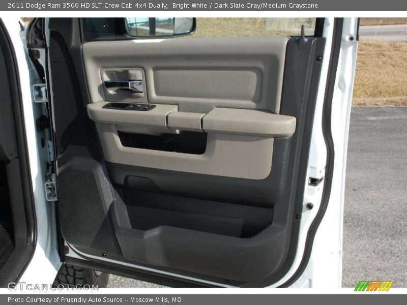 Bright White / Dark Slate Gray/Medium Graystone 2011 Dodge Ram 3500 HD SLT Crew Cab 4x4 Dually