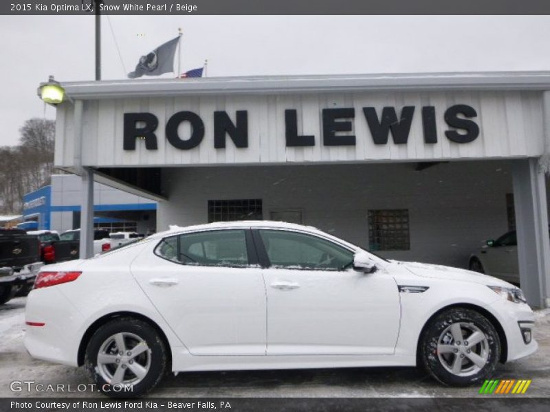 Snow White Pearl / Beige 2015 Kia Optima LX