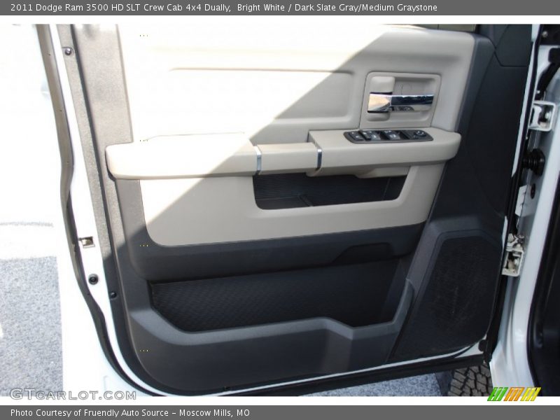 Bright White / Dark Slate Gray/Medium Graystone 2011 Dodge Ram 3500 HD SLT Crew Cab 4x4 Dually