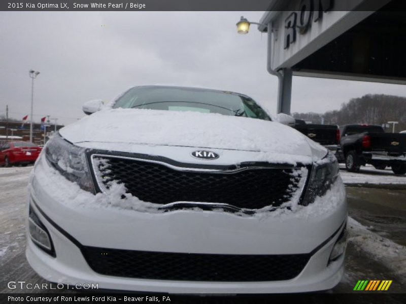 Snow White Pearl / Beige 2015 Kia Optima LX