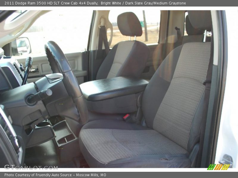 Bright White / Dark Slate Gray/Medium Graystone 2011 Dodge Ram 3500 HD SLT Crew Cab 4x4 Dually