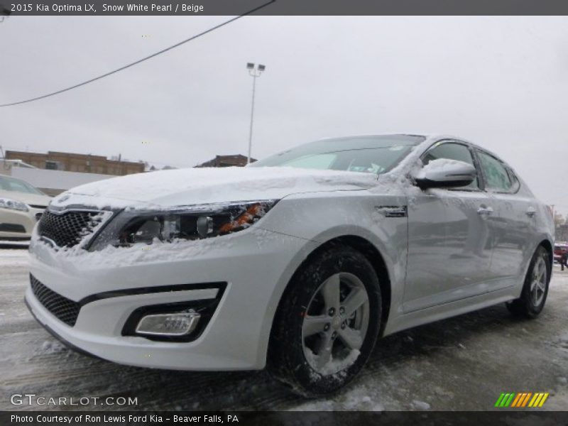 Snow White Pearl / Beige 2015 Kia Optima LX