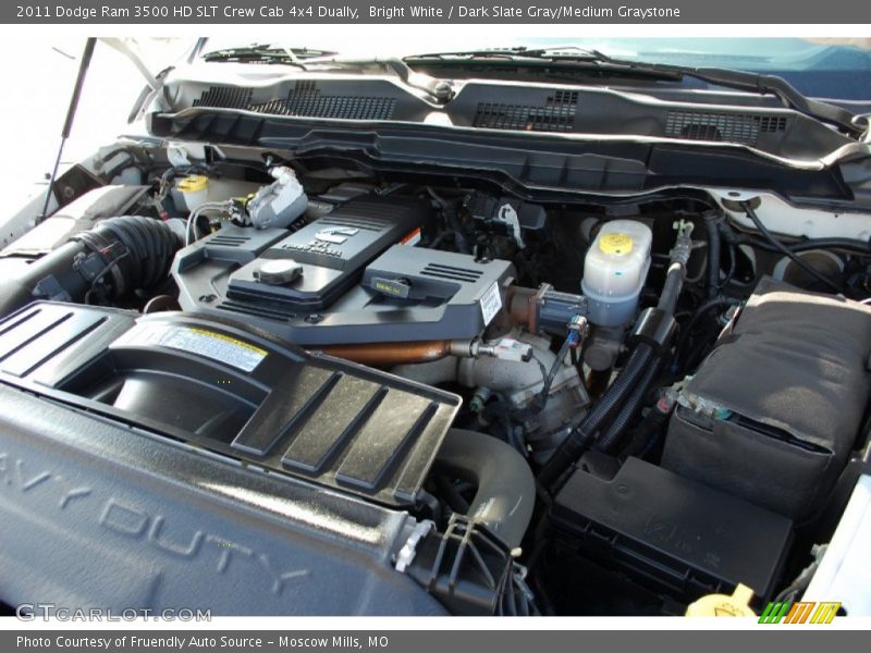 Bright White / Dark Slate Gray/Medium Graystone 2011 Dodge Ram 3500 HD SLT Crew Cab 4x4 Dually