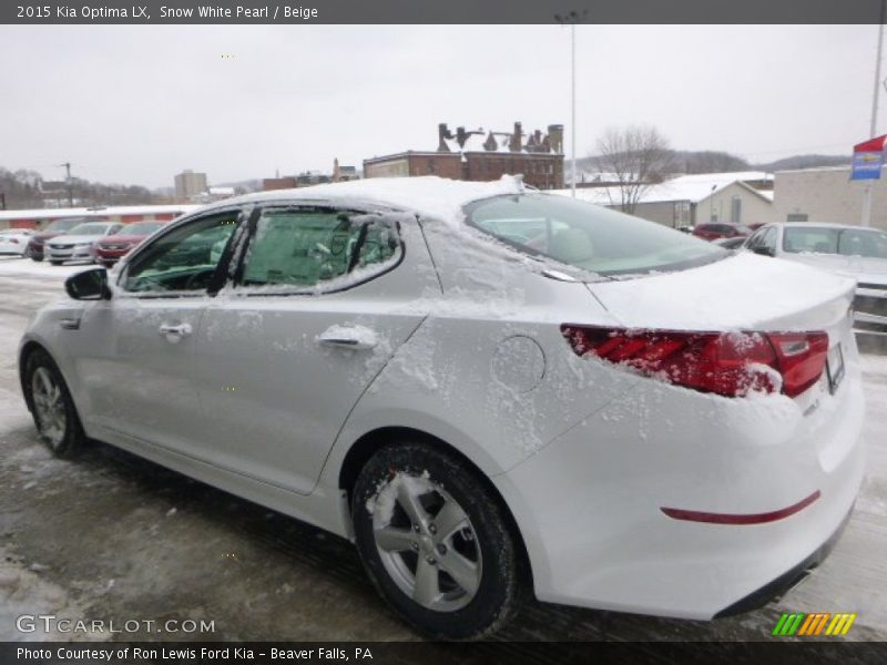 Snow White Pearl / Beige 2015 Kia Optima LX