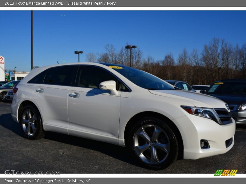 Blizzard White Pearl / Ivory 2013 Toyota Venza Limited AWD