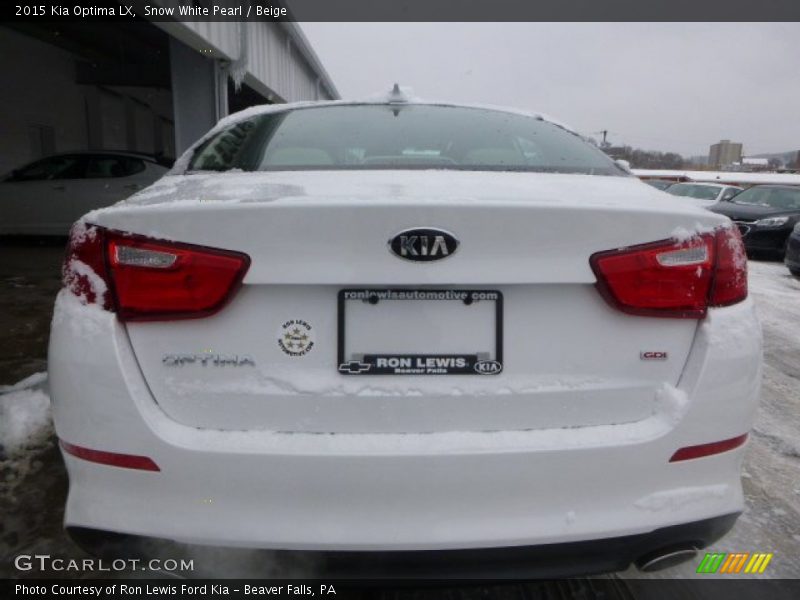 Snow White Pearl / Beige 2015 Kia Optima LX