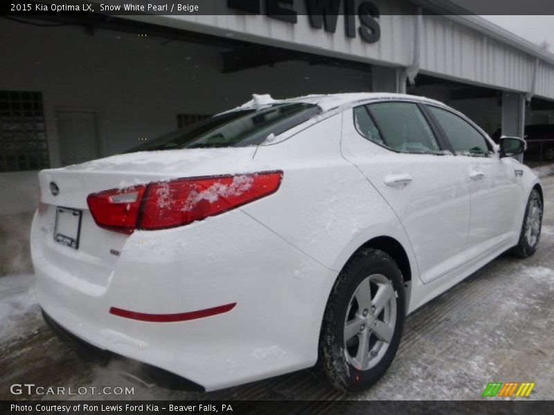 Snow White Pearl / Beige 2015 Kia Optima LX