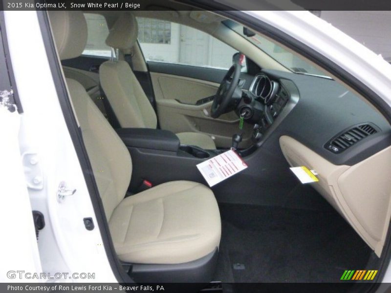 Snow White Pearl / Beige 2015 Kia Optima LX